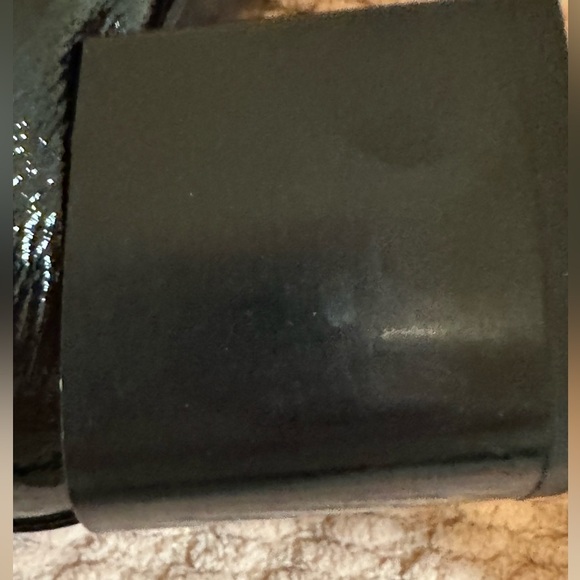 Zara stretch chunky heel boots Patent leather style. Size 41= US 10 GUC - Picture 11 of 14